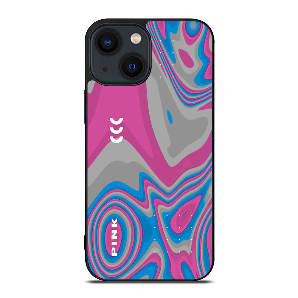 Pink Swirls Liquify iPhone 14 Plus Case