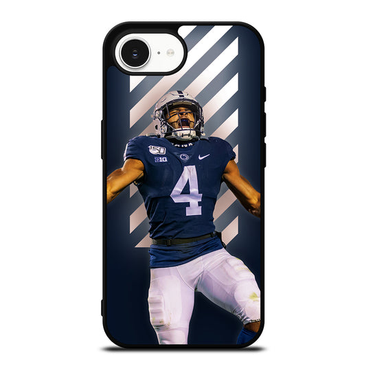 Player Action Penn State iPhone 16e case black TPU silicone rubber protective cover by Casedear