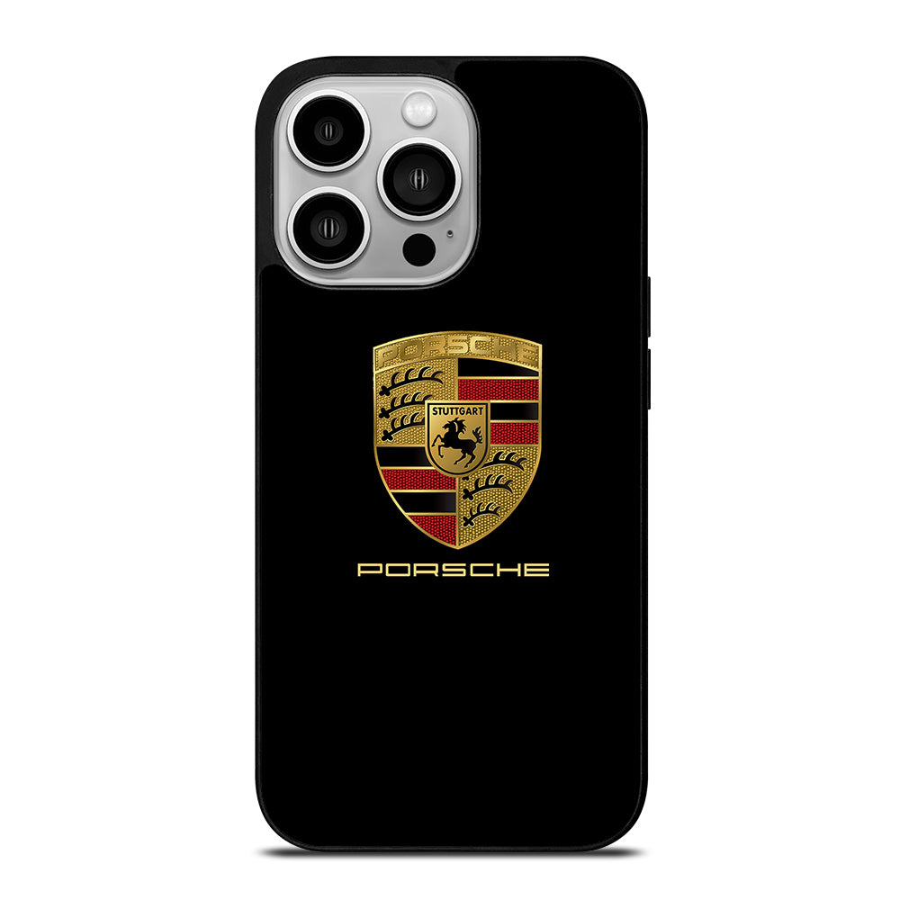 Porsche In Black Logo iPhone 14 Pro Case