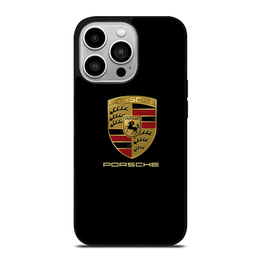 Porsche In Black Logo iPhone 14 Pro Case