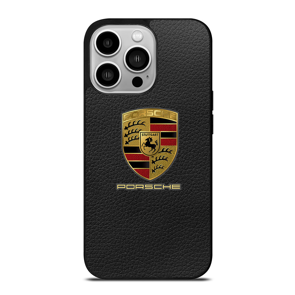 Porsche Leather Logo iPhone 14 Pro Case