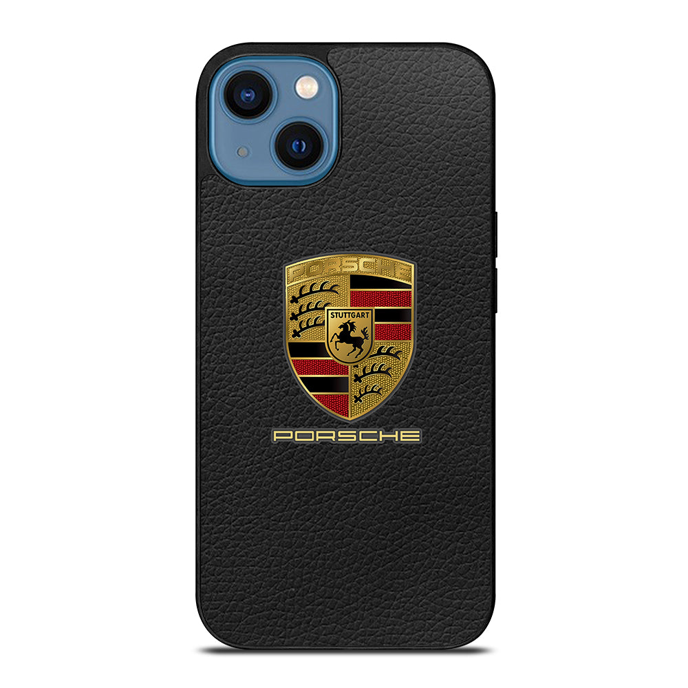 Porsche Leather Logo iPhone 14 Case