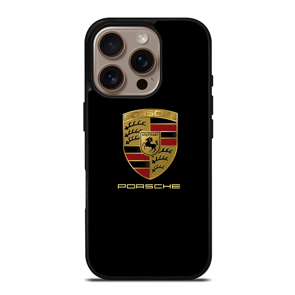 Porsche In Black Logo iPhone 16 Pro Case