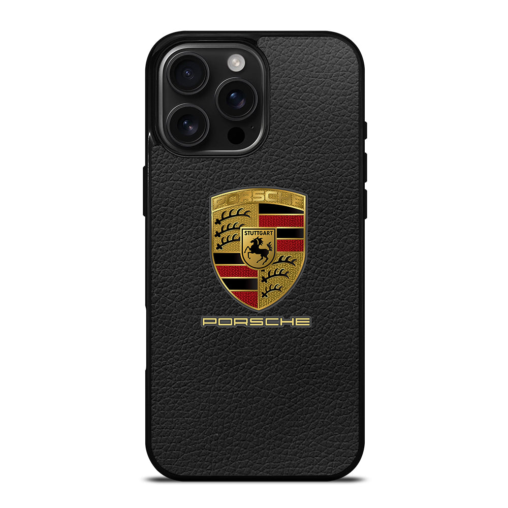 Porsche Leather Logo iPhone 16 Pro Max Case