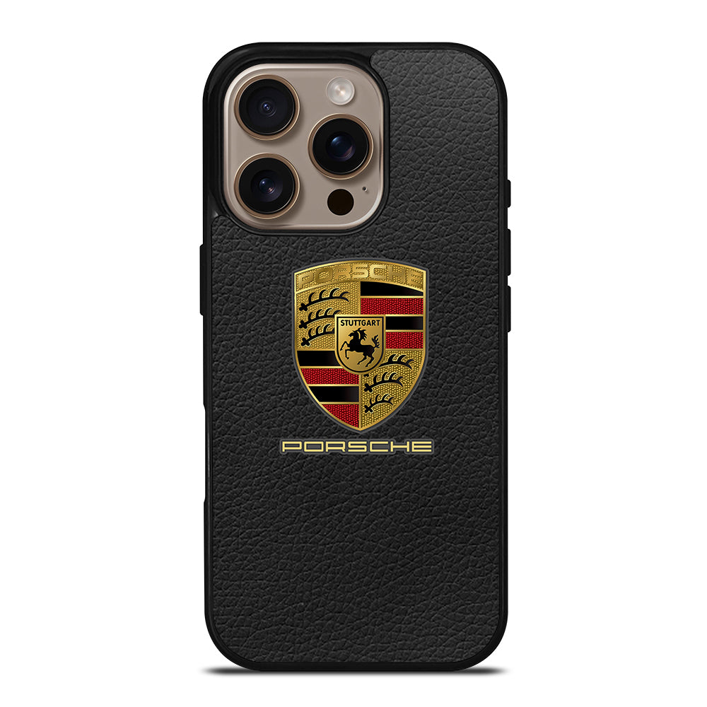 Porsche Leather Logo iPhone 16 Pro Case