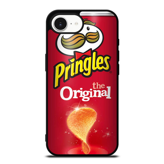 Pringles The Original Image iPhone 16e case black TPU silicone rubber protective cover by Casedear