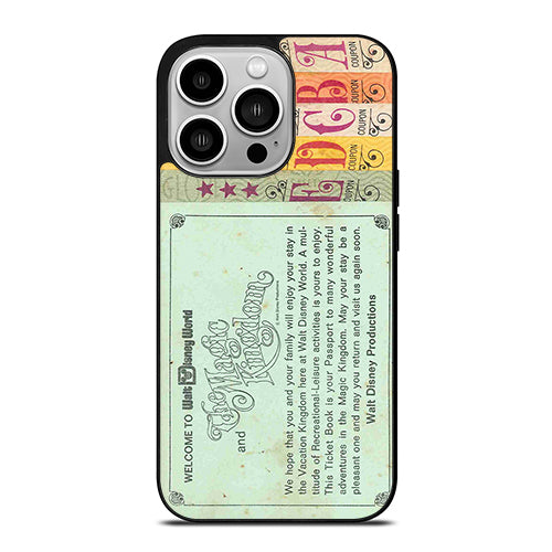 Printed World Disney Ticket iPhone 14 Pro Case