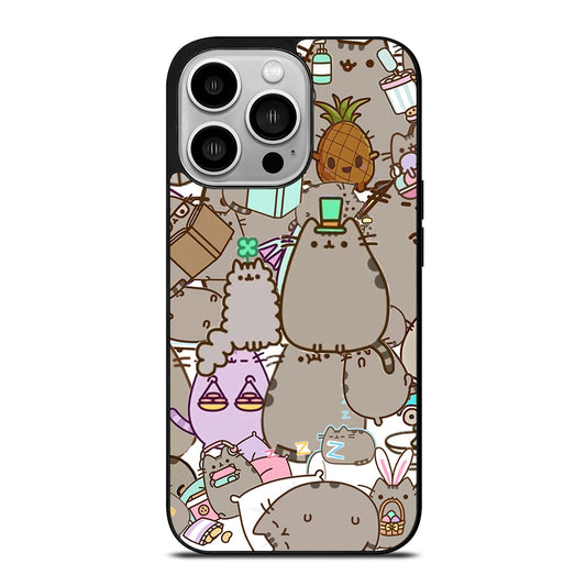 Pusheen Cartoon Collage iPhone 14 Pro Case