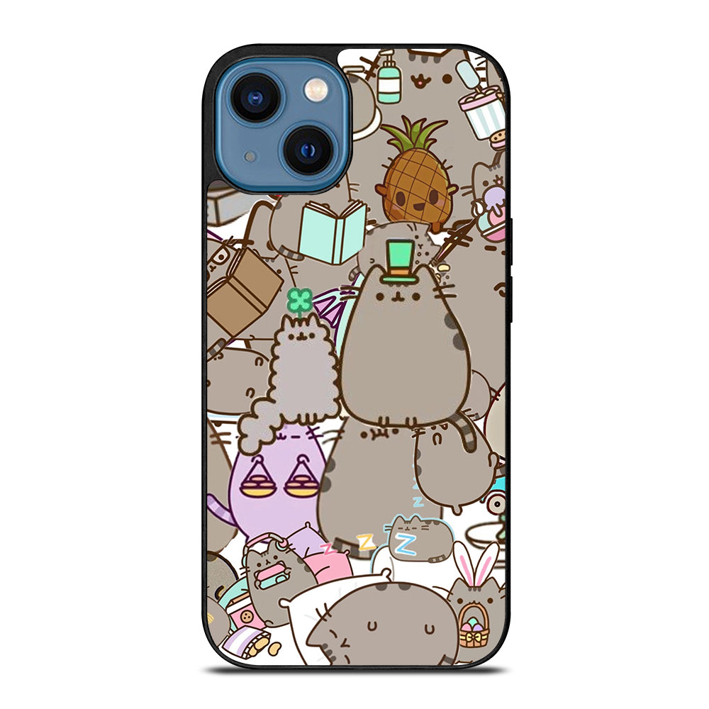 Pusheen Cartoon Collage iPhone 14 Case