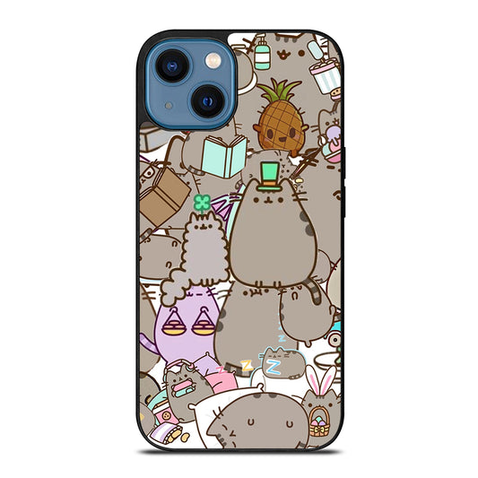 Pusheen Cartoon Collage iPhone 14 Case