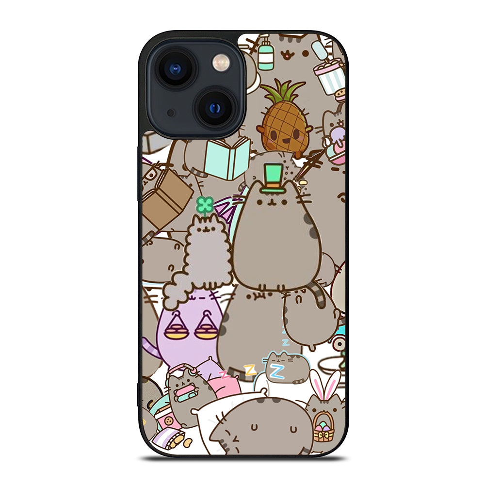 Pusheen Cartoon Collage iPhone 14 Plus Case