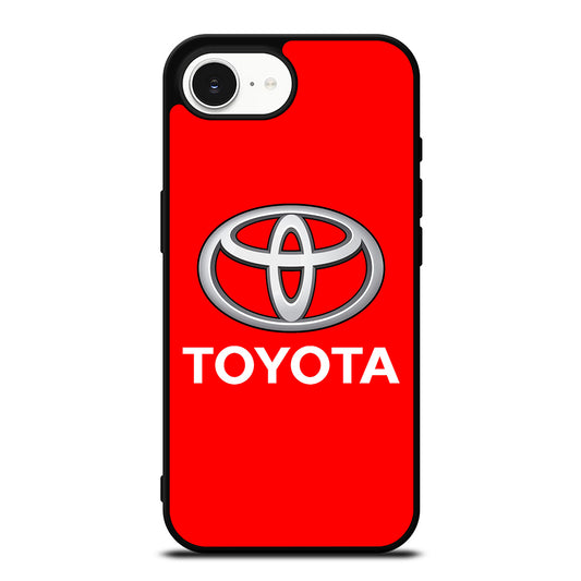 RED TOYOTA LOGO iPhone 16e case black TPU silicone rubber protective cover by Casedear