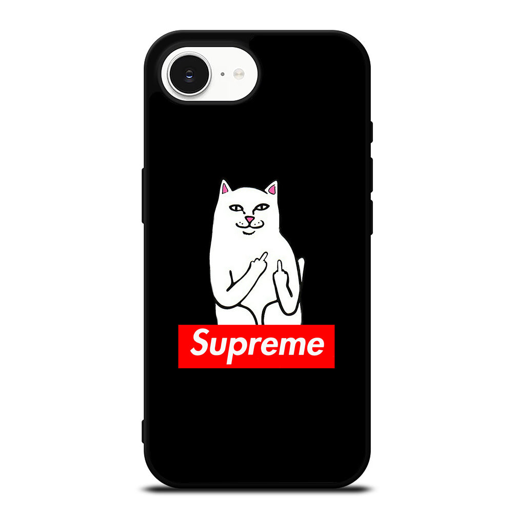 RIPNDIP SUPRE ME iPhone 16e case black TPU silicone rubber protective cover by Casedear