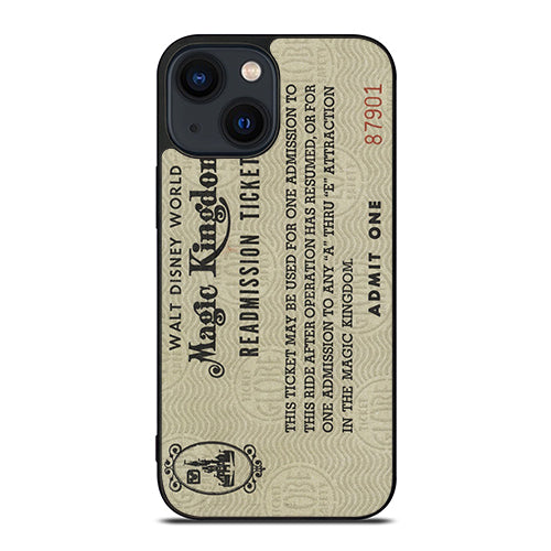Readmission Ticket Print Walt Disney World iPhone 14 Plus Case