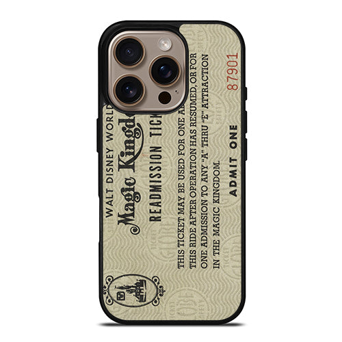 Readmission Ticket Print Walt Disney World iPhone 16 Pro Case