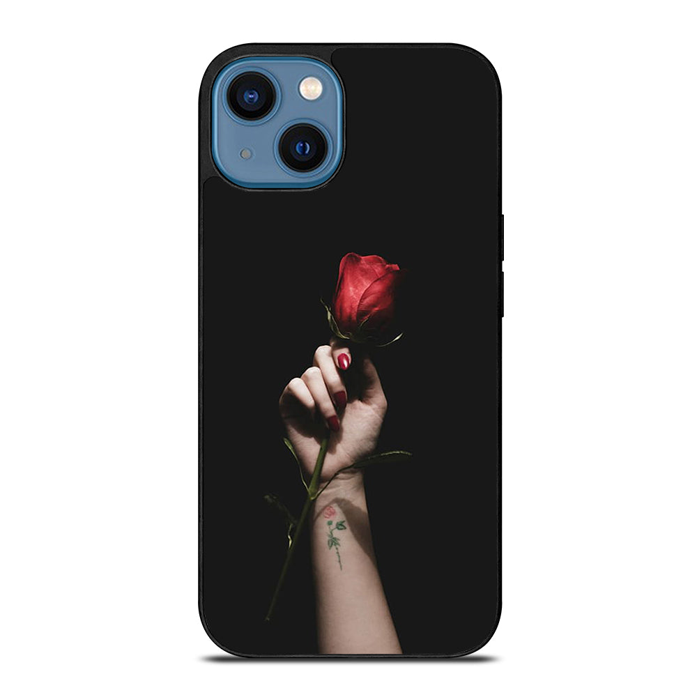 Red Rose Flower Hand iPhone 14 Case