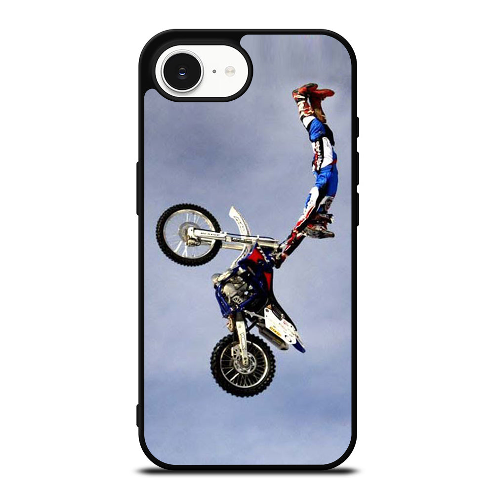 Ronnie Renner Motocross Stunts iPhone 16e case black TPU silicone rubber protective cover by Casedear