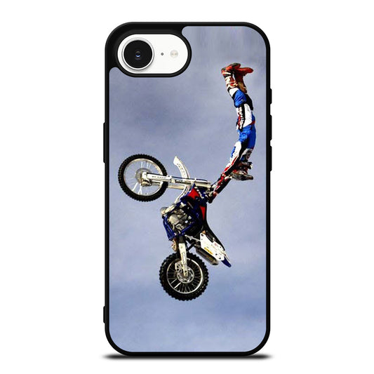 Ronnie Renner Motocross Stunts iPhone 16e case black TPU silicone rubber protective cover by Casedear