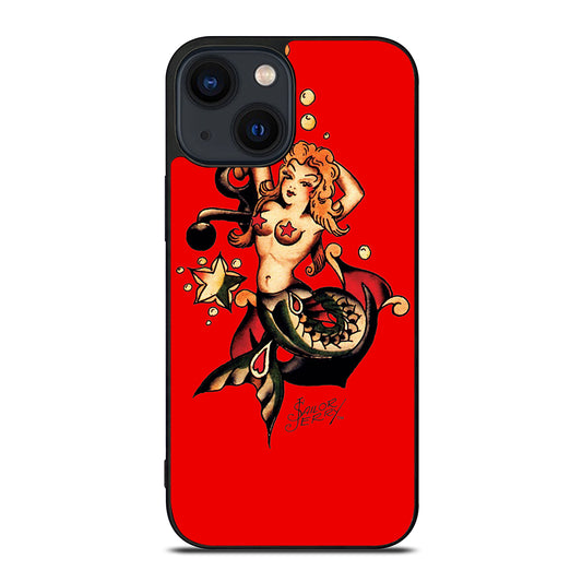 SAILOR JERRY MERMAID TATTOO iPhone 14 Plus Case