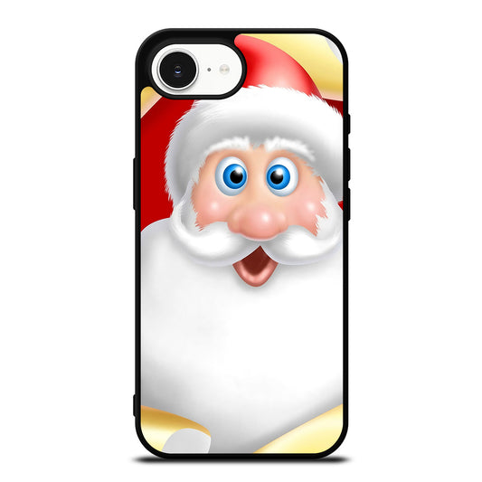 SANTA CLAUS FACE iPhone 16e case black TPU silicone rubber protective cover by Casedear