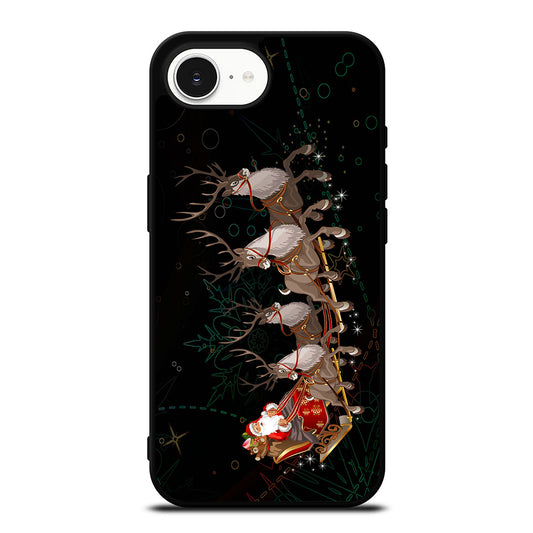 SANTA CLAUS GIFT iPhone 16e case black TPU silicone rubber protective cover by Casedear