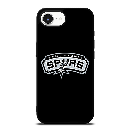 SAN ANTONIO SPURS LOGO iPhone 16e case black TPU silicone rubber protective cover by Casedear