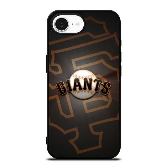 SAN FRANCISCO GIANTS SHINE iPhone 16e case black TPU silicone rubber protective cover by Casedear