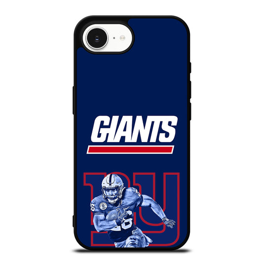 SAQUON BARKLEY NY GIANTS iPhone 16e case black TPU silicone rubber protective cover by Casedear