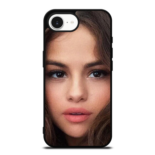 SELENA GOMEZ FACE iPhone 16e case black TPU silicone rubber protective cover by Casedear