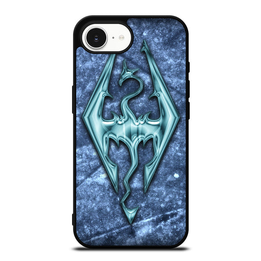 SKYRIM BASIC SYMBOL iPhone 16e case black TPU silicone rubber protective cover by Casedear