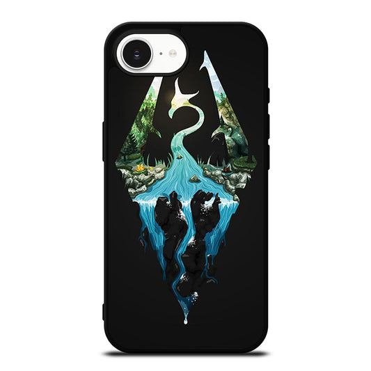 SKYRIM SYMBOL iPhone 16e case black TPU silicone rubber protective cover by Casedear