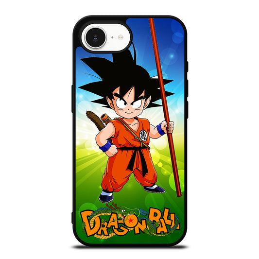 SON GOKU AS A CHILD iPhone 16e case black TPU silicone rubber protective cover by Casedear