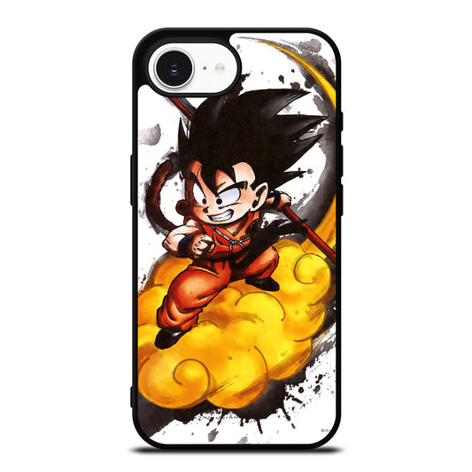 SON GOKU CHILD WITH THE CLOUD iPhone 16e case black TPU silicone rubber protective cover by Casedear