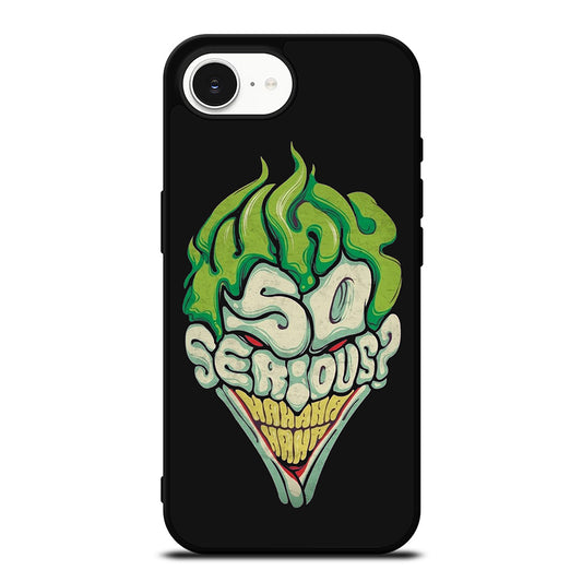 SO SERIOUS JOKER iPhone 16e case black TPU silicone rubber protective cover by Casedear