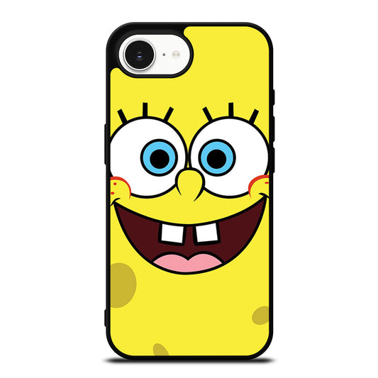 SPONGEBOB BIG EYES iPhone 16e case black TPU silicone rubber protective cover by Casedear