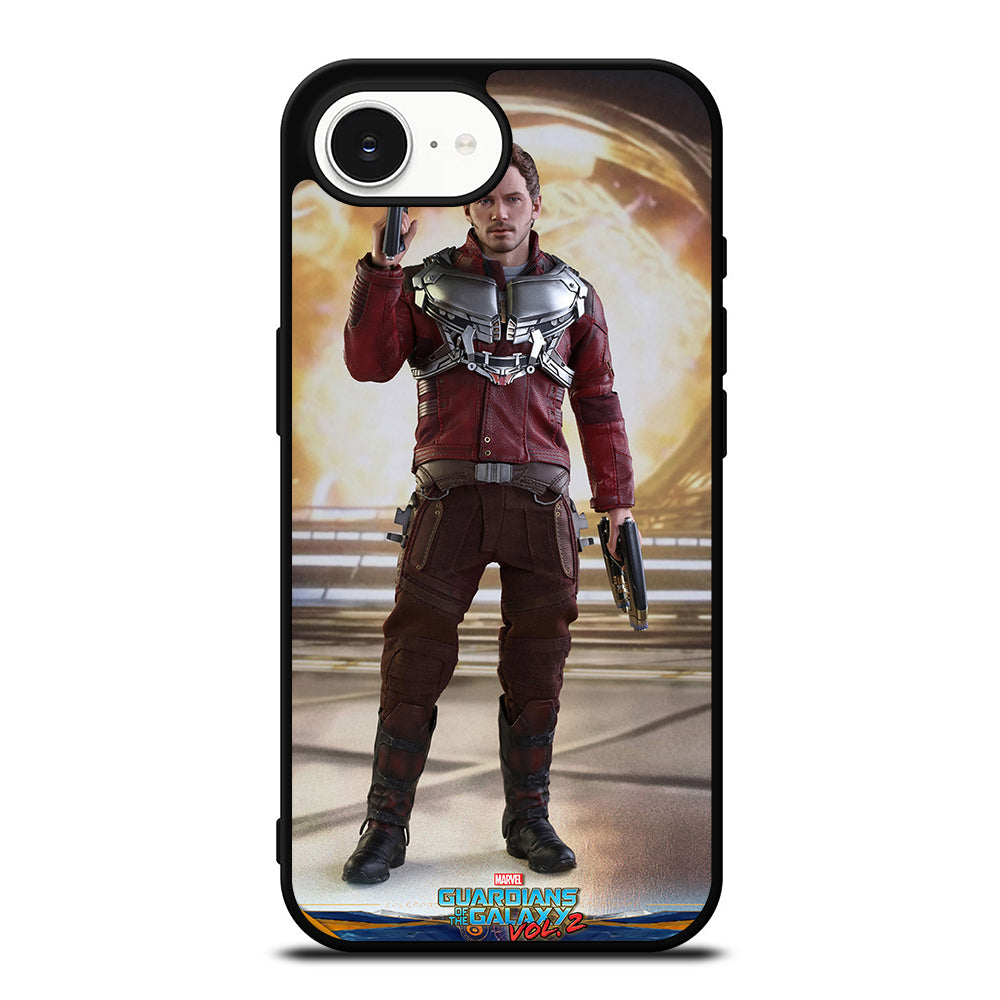 STAR LORD GUARDIANS OF GALAXY iPhone 16e case black TPU silicone rubber protective cover by Casedear