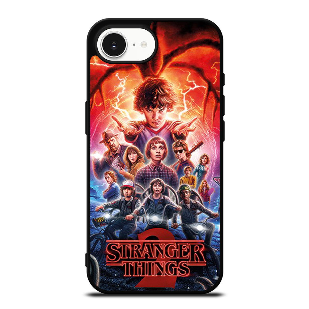 STRANGER THINGS 2 iPhone 16e case black TPU silicone rubber protective cover by Casedear