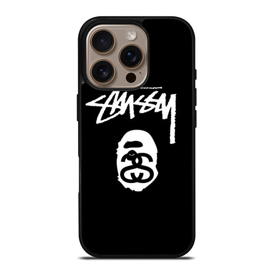 STUSSY BLACK iPhone 16 Pro Case