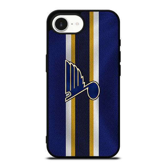 ST LOUIS BLUES FLAG iPhone 16e case black TPU silicone rubber protective cover by Casedear