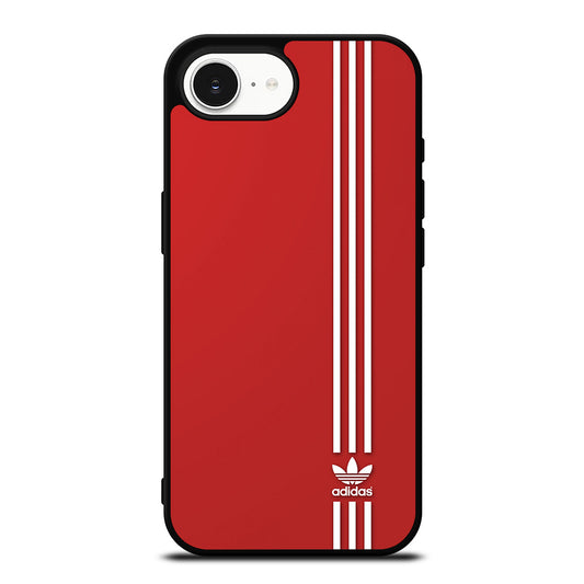 SUPERB ADIDAS LOGO iPhone 16e case black TPU silicone rubber protective cover by Casedear