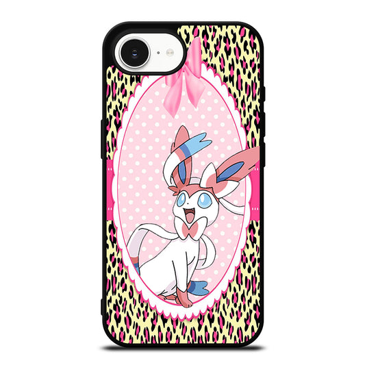 SYLVEON POKEMON IN FRAME iPhone 16e case black TPU silicone rubber protective cover by Casedear