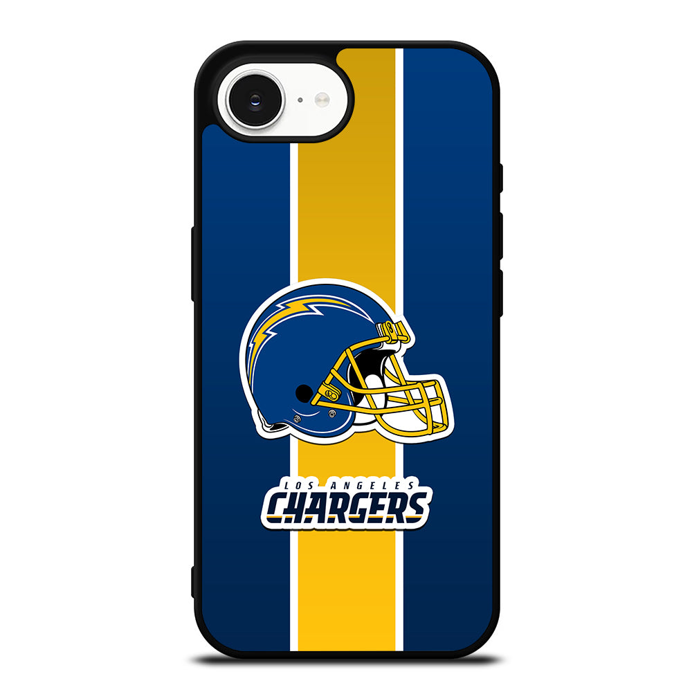 San Diego Chargers Helmet Color iPhone 16e case black TPU silicone rubber protective cover by Casedear