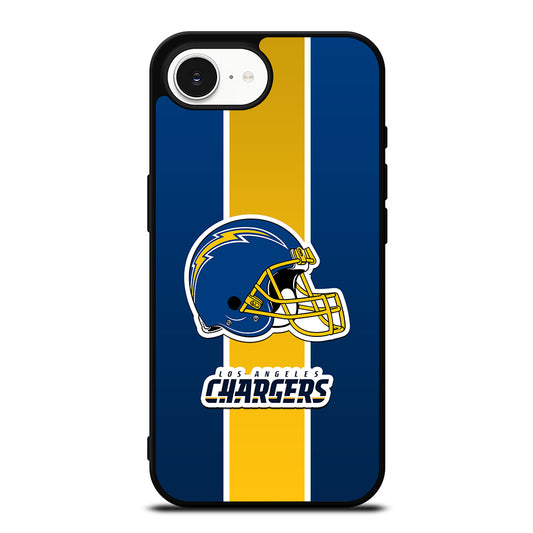 San Diego Chargers Helmet Color iPhone 16e case black TPU silicone rubber protective cover by Casedear