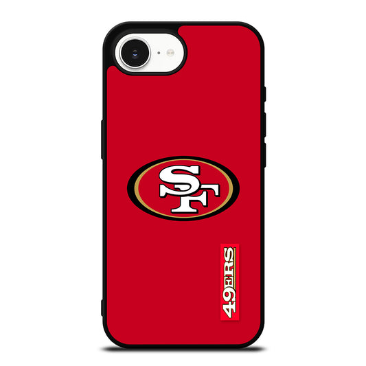 San Francisco 49ers NFL Logo iPhone 16e case black TPU silicone rubber protective cover by Casedear
