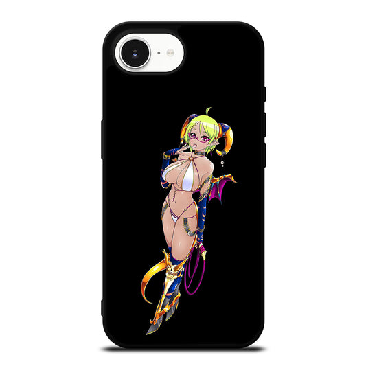 Sexiest Anime Echhi iPhone 16e case black TPU silicone rubber protective cover by Casedear