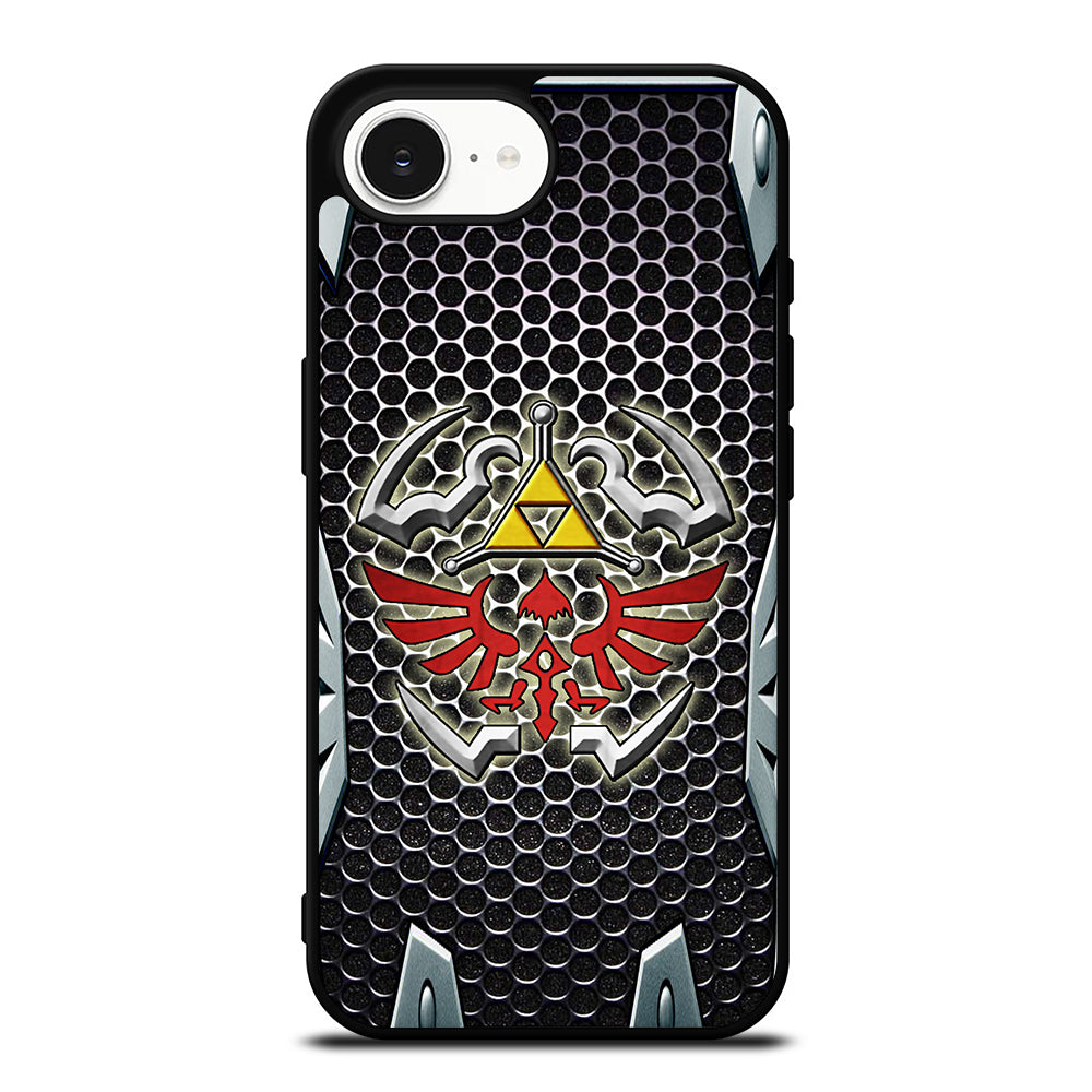 Shield Legend Of Zelda iPhone 16e case black TPU silicone rubber protective cover by Casedear