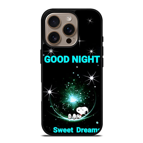 Snoopy Sweet Dreams Good Night iPhone 16 Pro Case