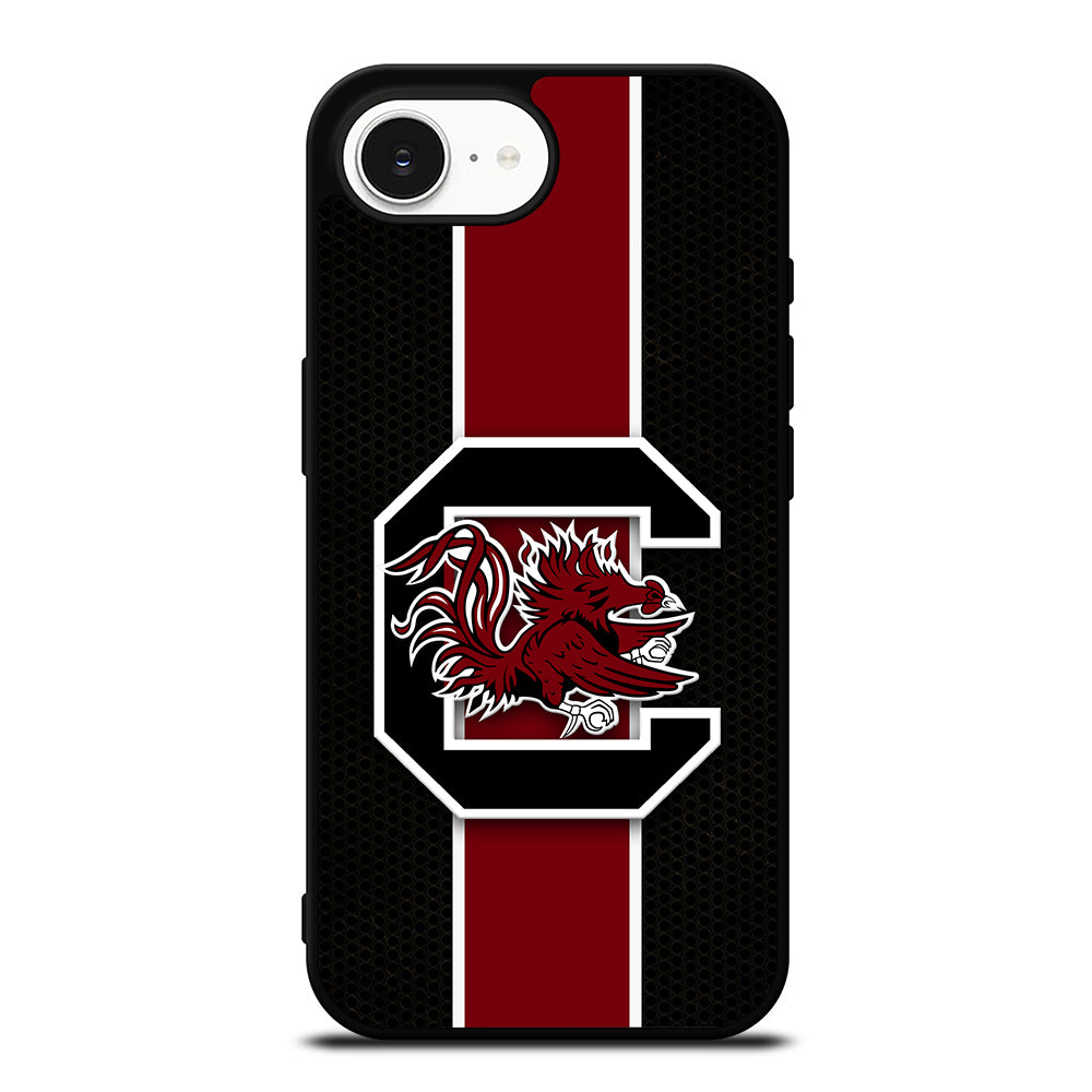 South Carolina Gamecocks Emblem iPhone 16e case black TPU silicone rubber protective cover by Casedear