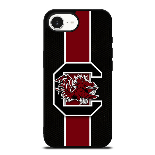 South Carolina Gamecocks Emblem iPhone 16e case black TPU silicone rubber protective cover by Casedear