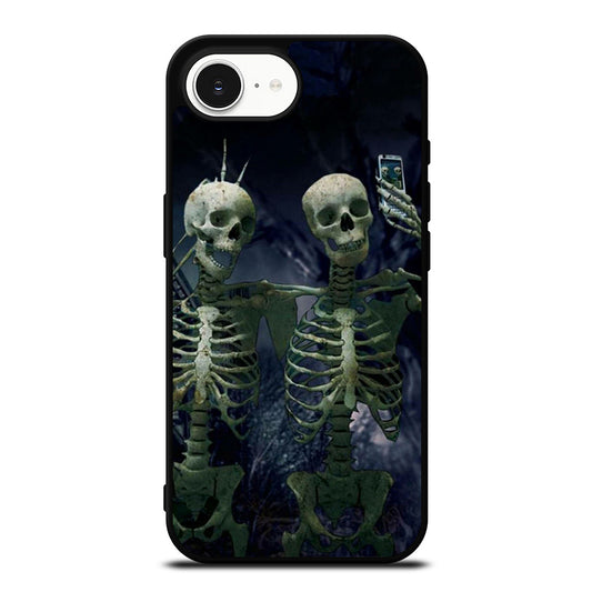 Spooky Halloween Selfie iPhone 16e case black TPU silicone rubber protective cover by Casedear